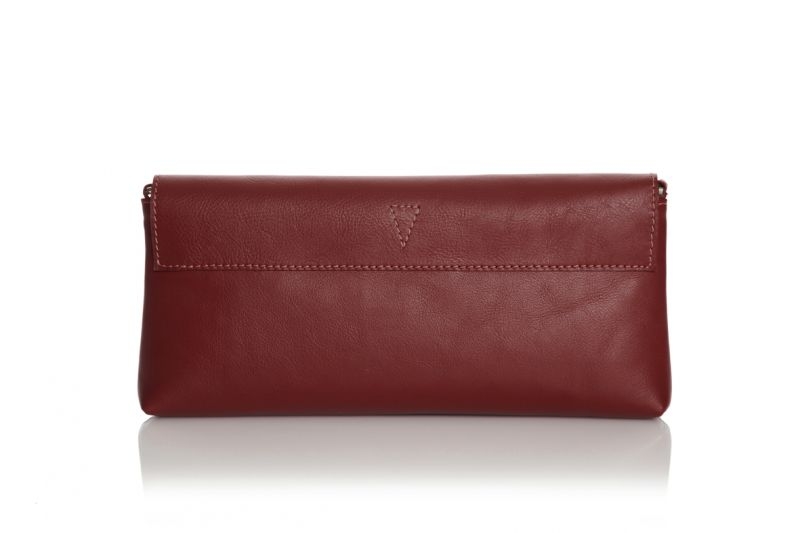 Baguette de Lacambra granate bolso modulable en blandolera o asa corta